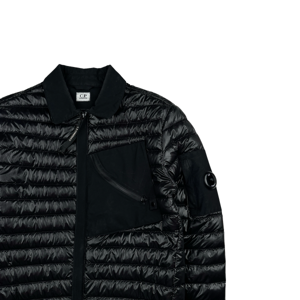 CP Company Black DD Shell Collar Puffer Jacket - Medium
