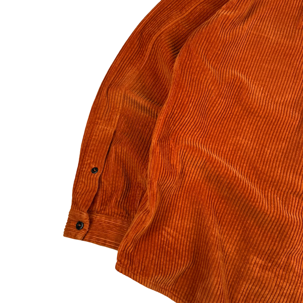 Stone Island 2019 Jumbo Cord Orange Overshirt - Large