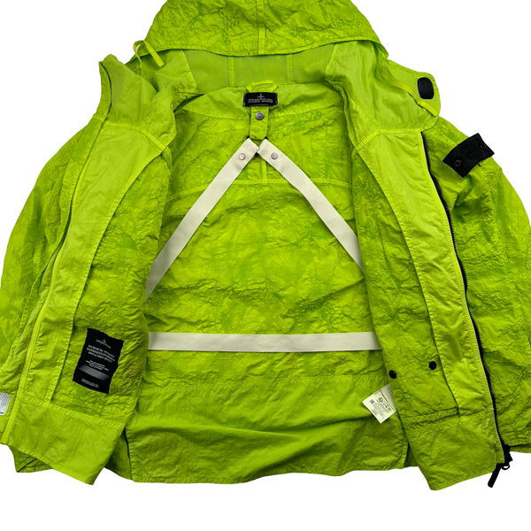 Stone Island Shadow Project 2022 Green Waffle Print Econyl Nylon Metal Jacket - Medium