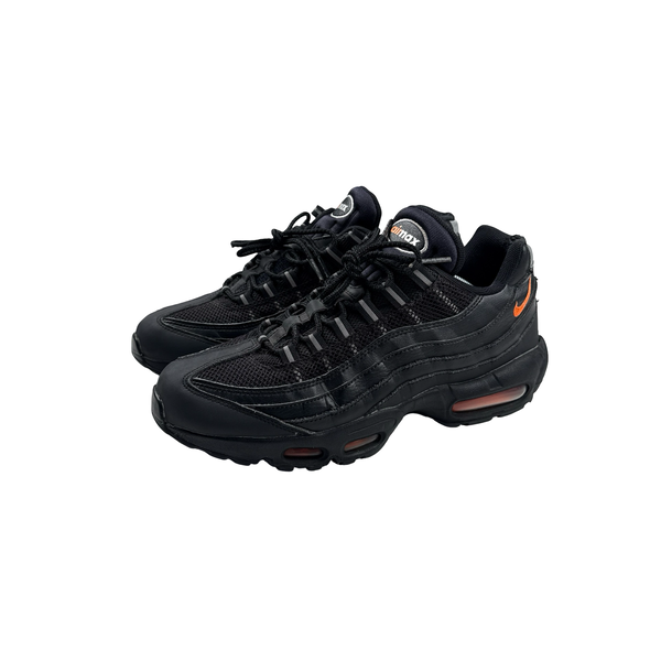 Nike Air Max 95 Black Orange Leather Trainers - UK 8.5