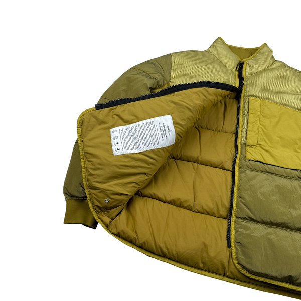 Stone Island 2021 Yellow Panama 6/3 HT Nylon Mix Fabrics Down- TC Puffer - Medium