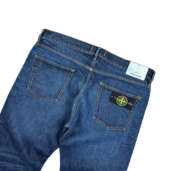Stone Island 2016 Blue Wash Slim Fit Cotton Trousers - XXL