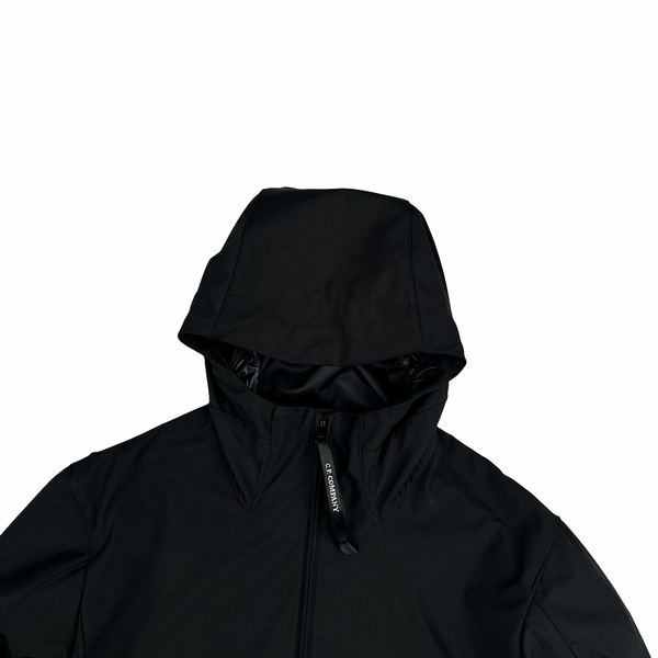 CP Company Black Soft Shell Lens View Jacket - Large