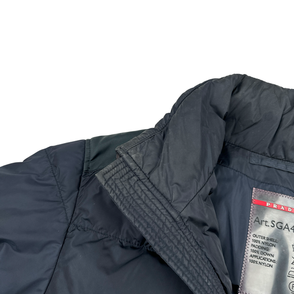 Prada Navy Nylon Padded Puffer Jacket - Large
