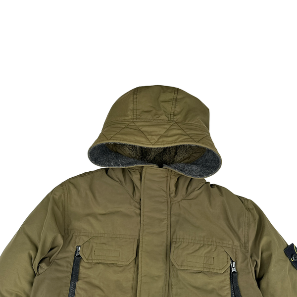 Stone Island 2018 Khaki Down Filled Multi Zipped Jacket - Small