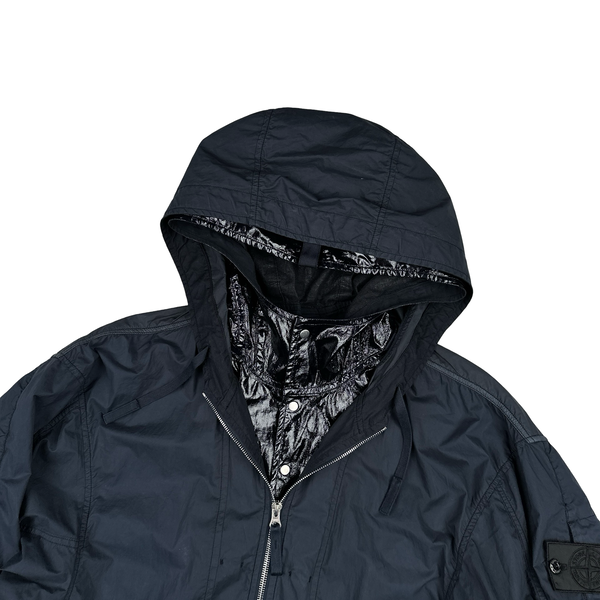 Stone Island 2022 Navy Shadow Project HD Pelleovo Cotton TC Navy Glass Jacket - Large
