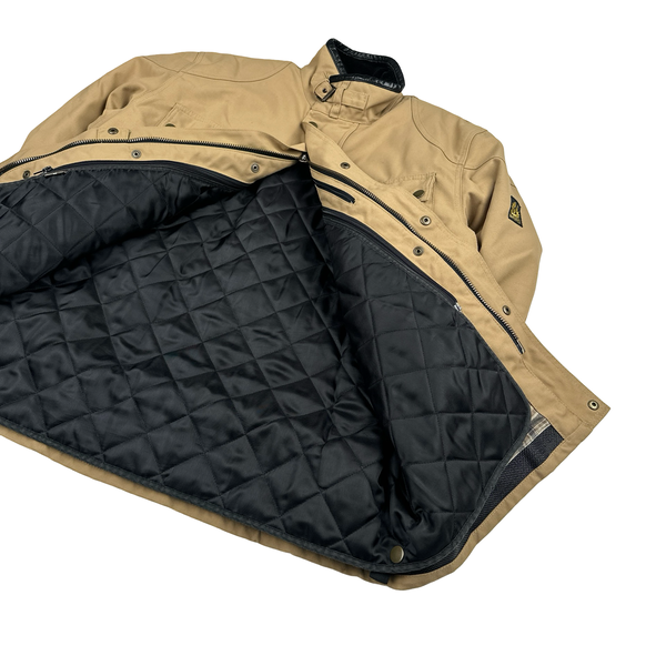 Belstaff Light Brown Multi Pocket Field Zipped Heavyweight Jacket - Large