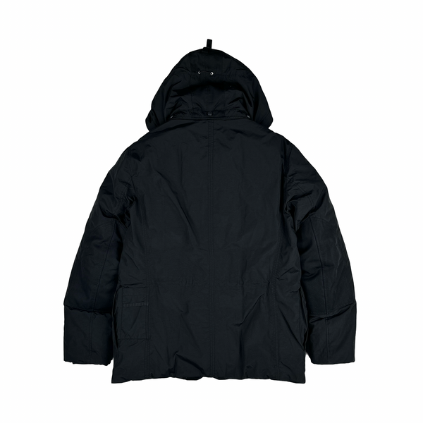 CP Company Down Filled Quilted Lined Black Goggle Puffer Jacket - Large