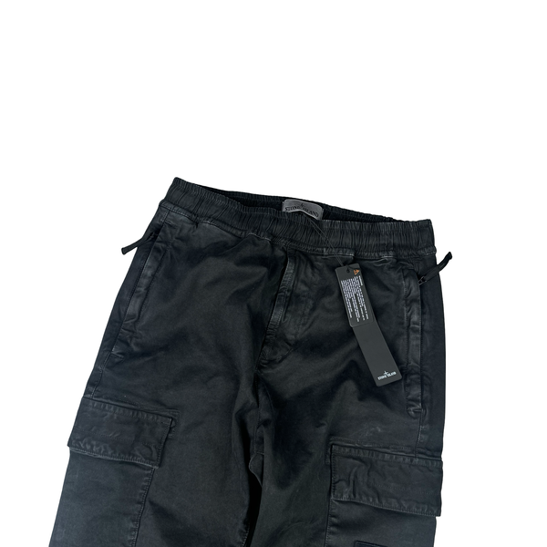 Stone Island 2022 Black RE T Cargo Trousers - 28"