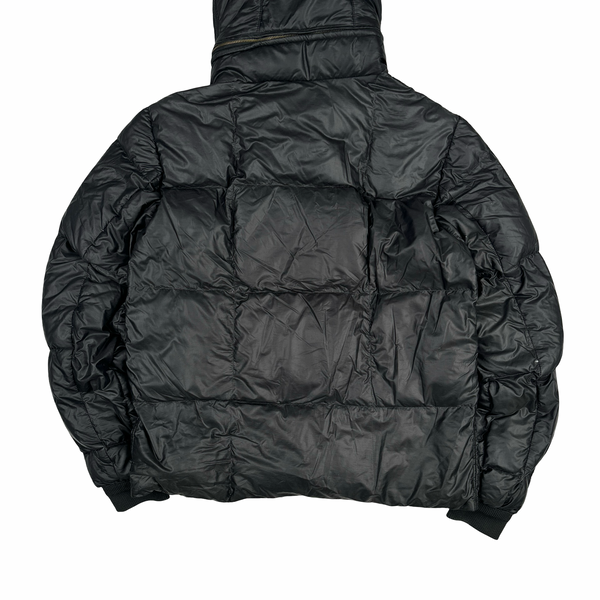 CP Company Down Filled Quilted Lined Black Goggle Puffer Jacket - Medium