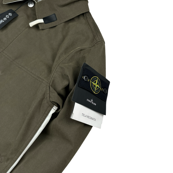 Stone Island 2025 Tela Resinata Spellout Hood Bomber Jacket