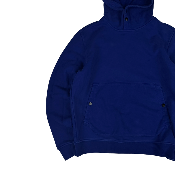 Stone Island 2023 Electric Blue Pullover Hoodie - Large