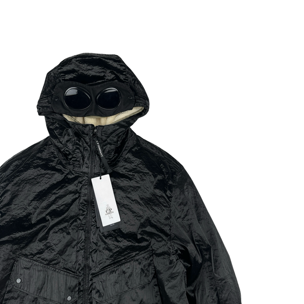CP Company Black Kan D Sherling Lined Goggle Jacket - Large