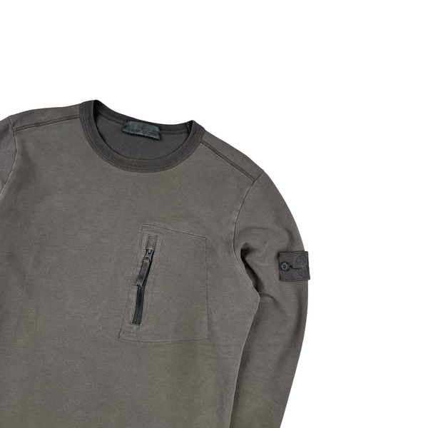 Stone Island 2017 Grey Ghost Crewneck Sweatshirt - Small