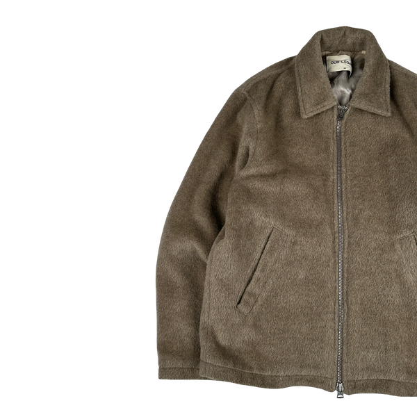 Our Legacy Caramel Mohair Wool Harrington Jacket - Medium