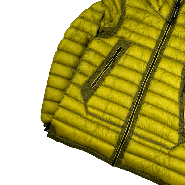 CP Company Yellow Down Filled DD Shell Goggle Puffer Jacket - Large