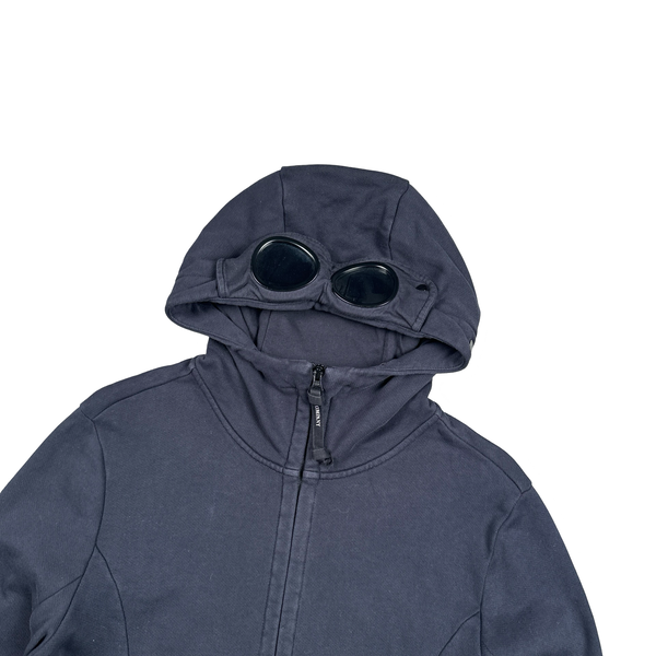 CP Company Navy Cotton Goggle Hoodie - Medium