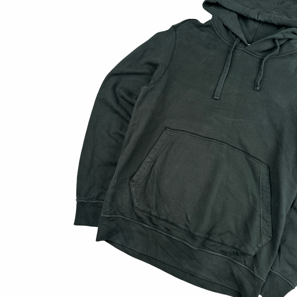 Stone Island 2019 Washed Green Cotton Pullover Hoodie - Large
