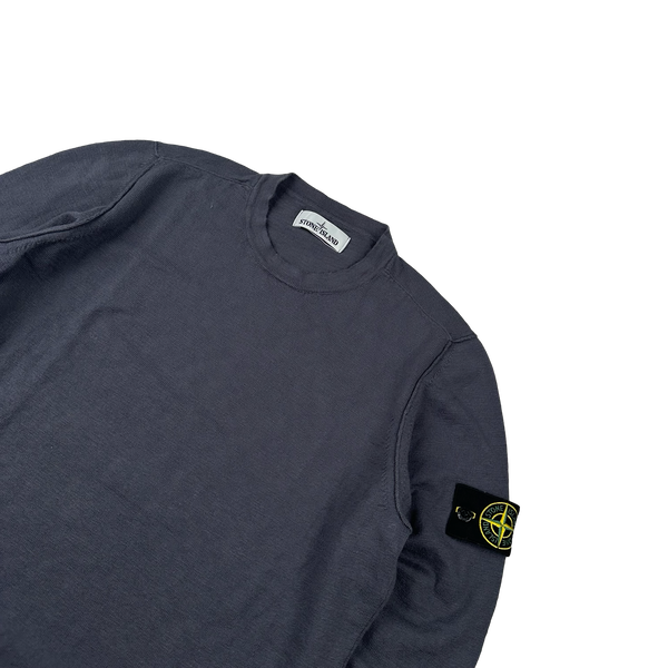 Stone Island 2021 Grey Fine Knit Crewneck Jumper - Medium