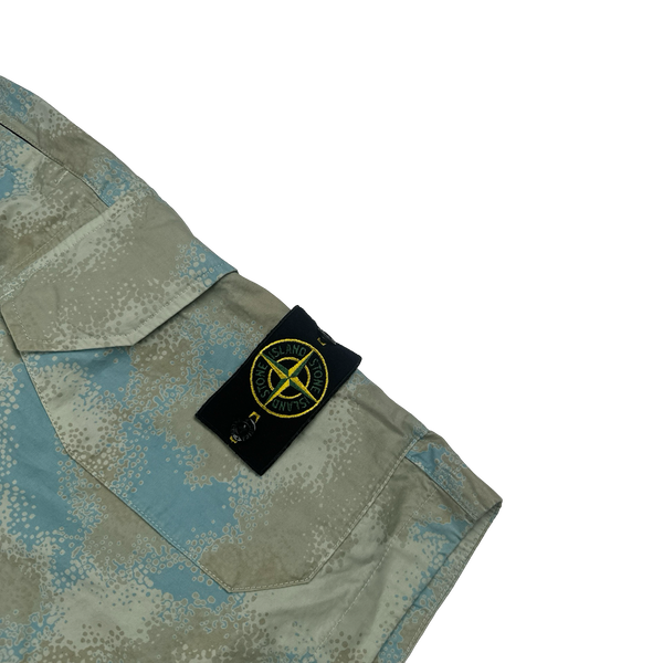 Stone Island 2020 Camo Devore Cargo Shorts - 32"