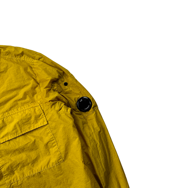 CP Company Yellow Chrome Nylon Zipped Overshirt - Medium