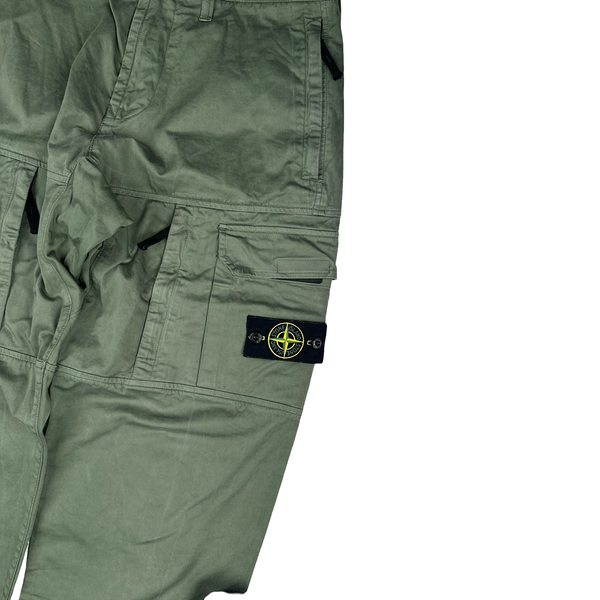 Stone Island 2021 Green LO Baggy Cargo Trousers - 30"