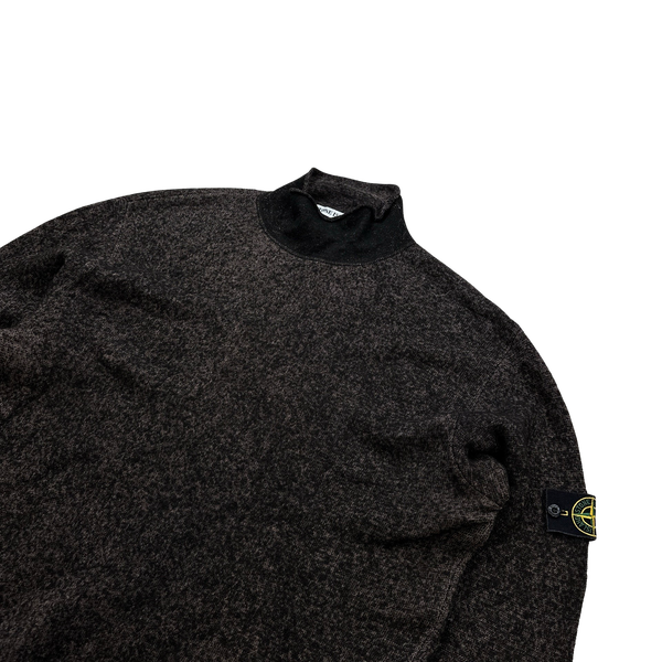 Stone Island Brown 1998 Vintage Wool Knit Pullover - Large