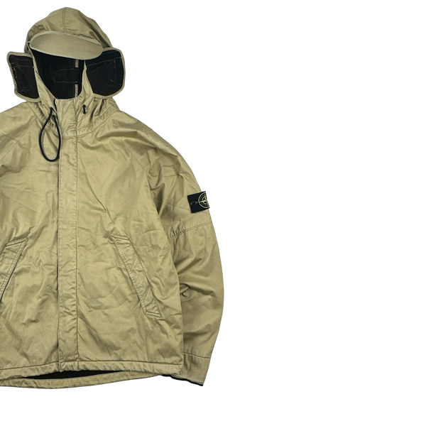 Stone Island 2005 Tan Raso Floccato Riot Mask Sniper Jacket - Large
