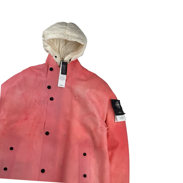 Stone Island 2023 Plaster Special Process Poly Strata Down Lined Ice Jacket- XL
