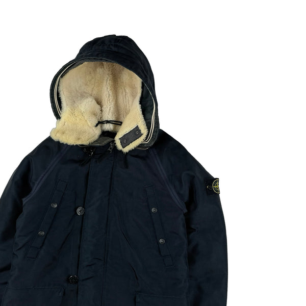 Stone Island 2010 Navy Oxford Nylon Parka Jacket - Small