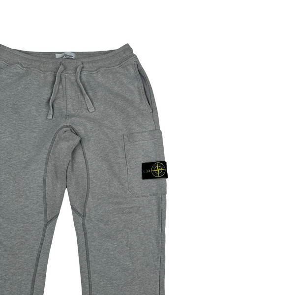 Stone Island Grey Cotton Jogging Bottoms - Medium
