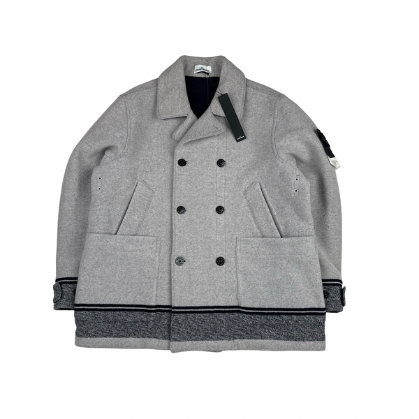 Stone Island 2020 Panno Jaquard Double Breasted Wool Collared - 3XL