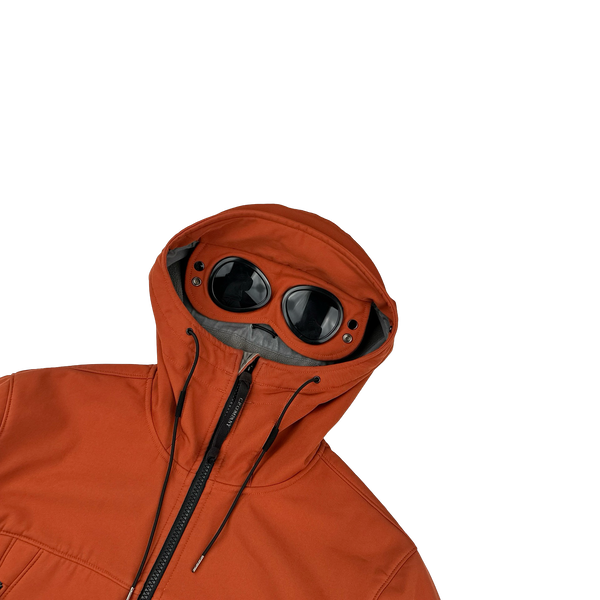 CP Company Burnt Orange Fleece Lined Soft Shell Jacket - Medium
