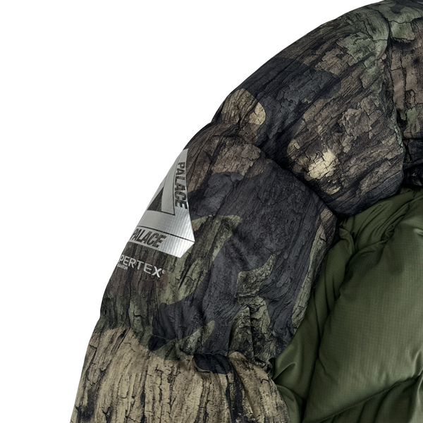 Palace 2024 Real Tree Camo Matte Pertex Down Filled Balaclava Puffer Jacket - Medium