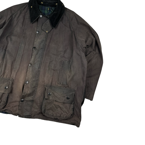Barbour Brown Cotton Wax Field Jacket - XL