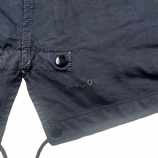Stone Island 2007 Navy David TC Dutch Liner Spellout Hood Long Parka Jacket - XXL