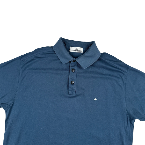 Stone Island 2020 Navy Stellina Compass Cotton T Shirt Polo - XL