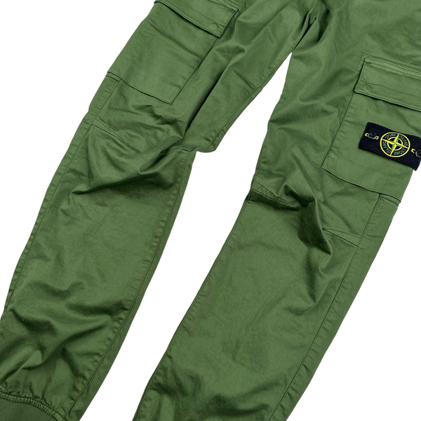 Stone Island 2022 Green RE T Cargo Trousers - Small
