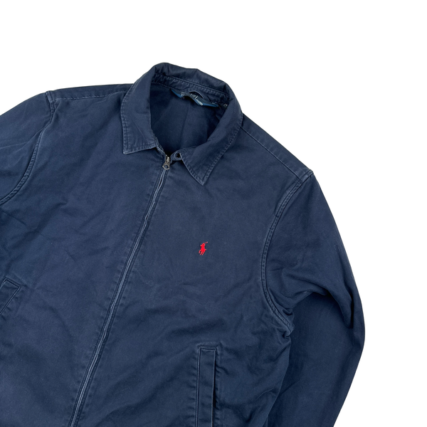 Ralph Lauren Navy Harrington Zipped Jacket - XL