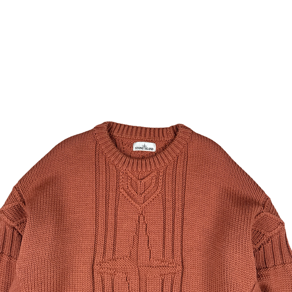 Stone Island 2020 Brick Thick Winter Embossed Knit - XXL