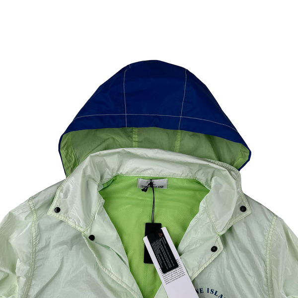 Stone Island Green Prismatico Ripstop Reflective Spellout Jacket - Small - Large