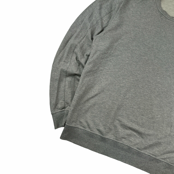 CP Company Grey Cotton Lens View Crewneck Jumper - XXL