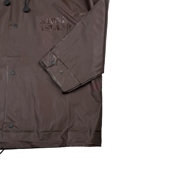 Stone Island 1980s PVC Archive Spellout Hooded Jacket - XL