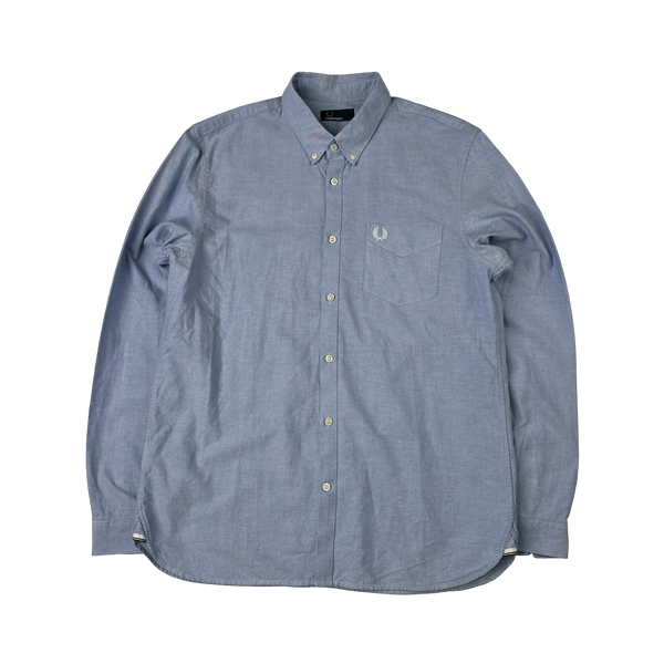 Fred Perry Blue Buttoned Shirt - Large