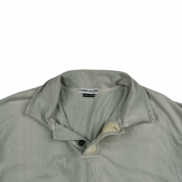 Stone Island 2000 Vintage Cotton Quarter Buttoned Jumper - XXL