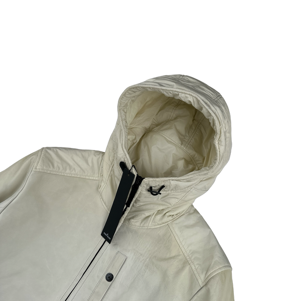 Stone Island 2013 Cream Waxed Soft Leather Jacket - Large – Mat's