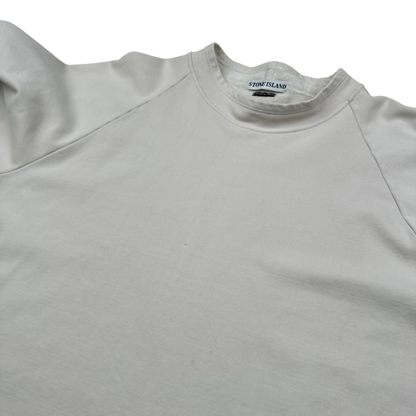 Stone Island Vintage 1998 White Poly Cotton Pullover Jumper - Large