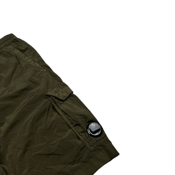 CP Company Khaki Green Chrome Lens Viewer Cargo Shorts - Medium