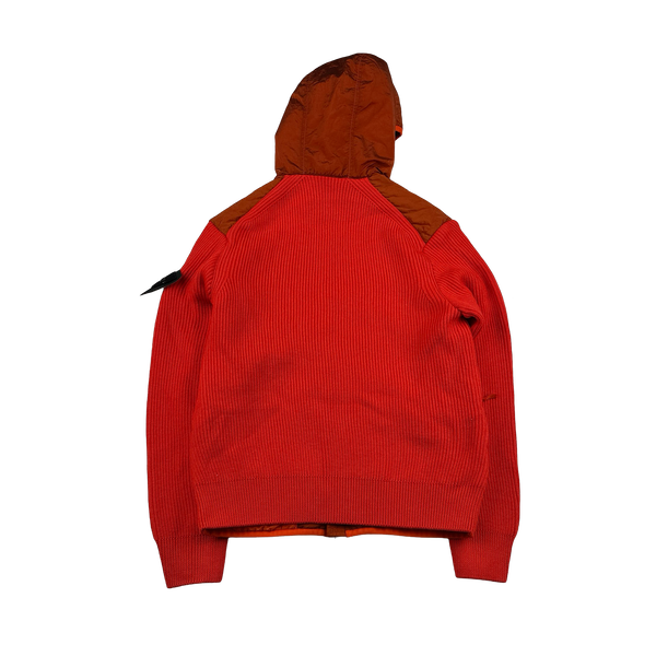 Stone Island 2023 Orange Nylon Metal Primaloft-TC Knit Jacket - Medium