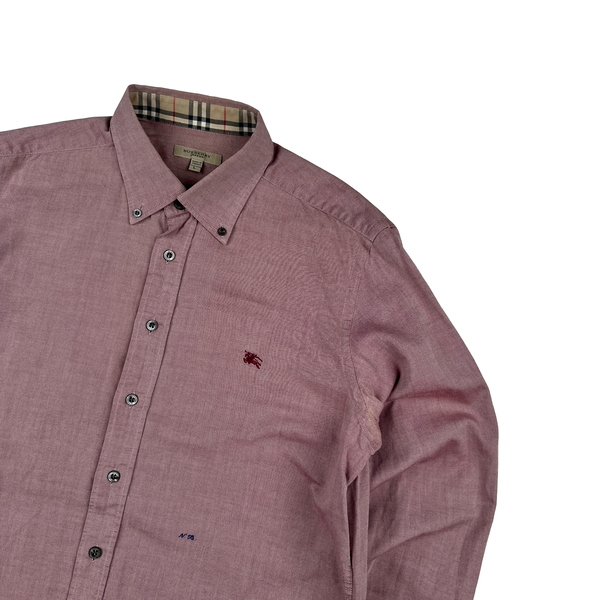 Burberry Pink Button Up Shirt - Large